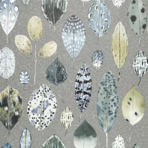 black-grey botanical wallpaper from designers guild
