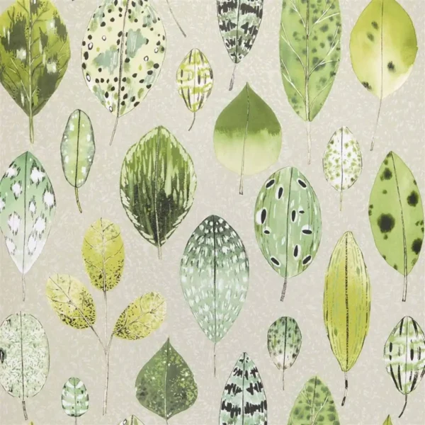 Tulsi Wallpaper - Eau de Nil by green botanical wallpaper from designers guild