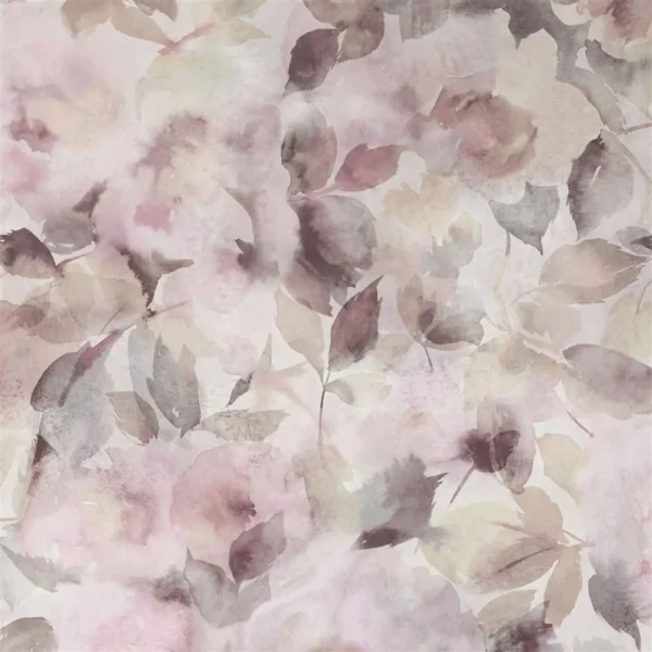 Surimono Wallpaper - Tuberose by black-grey botanical wallpaper from designers guild