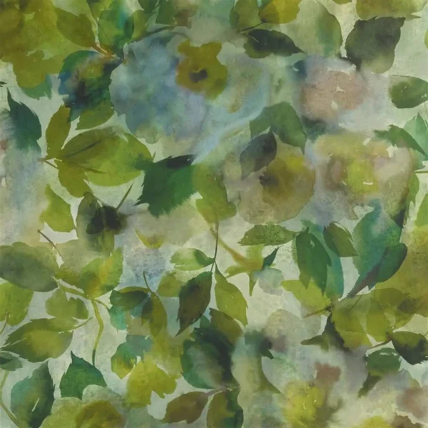 Surimono Wallpaper - Moss by green botanical wallpaper from designers guild