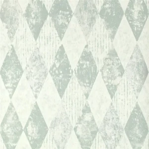 green geometric wallpaper from designers guild