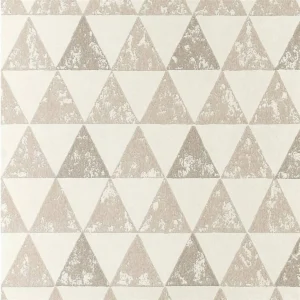brown geometric wallpaper from designers guild