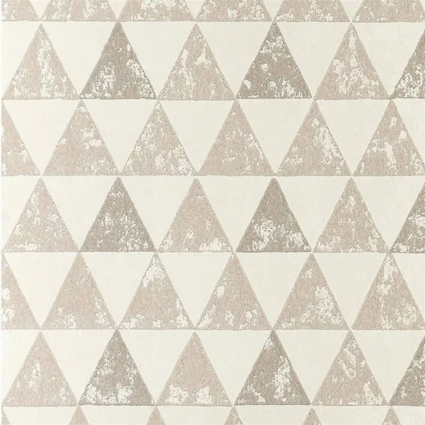 brown geometric wallpaper from designers guild