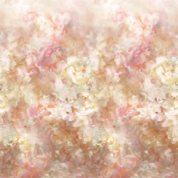 Fleur de Nuit Wallpaper - Pale Coral by multicolour botanical wallpaper from designers guild