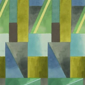 multicolour geometric wallpaper from designers guild
