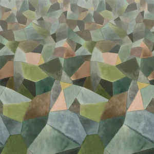 multicolour geometric wallpaper from designers guild