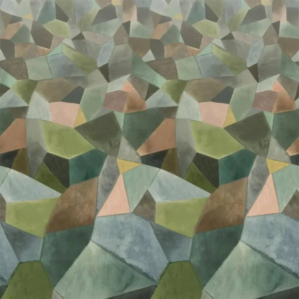 Geo Moderne Wallpaper - Jade by multicolour geometric wallpaper from designers guild