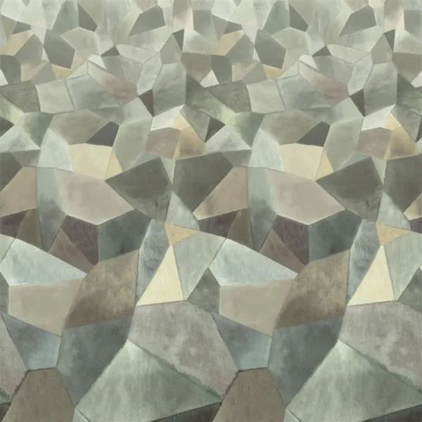 Geo Moderne Wallpaper - Pewter by blue botanical wallpaper from designers guild