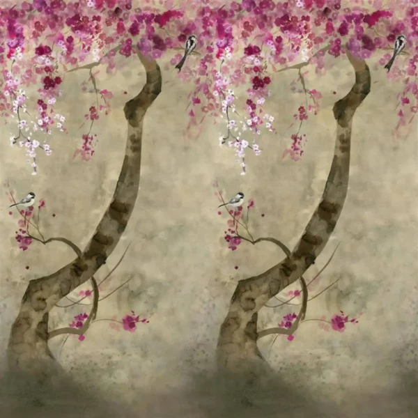 Shinsha Scene 2 Wallpaper - Blossom by brown botanical wallpaper from designers guild