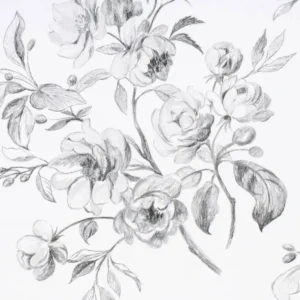 black-grey botanical wallpaper from designers guild