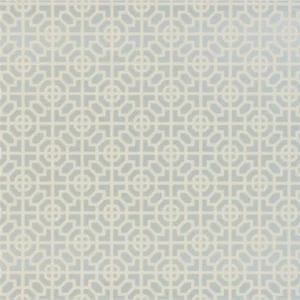 blue geometric wallpaper from designers guild