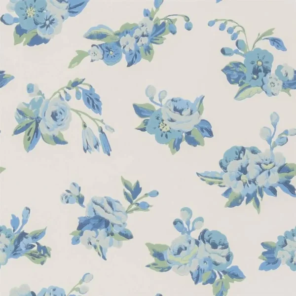 Craven Street Flower Wallpaper - Delft by blue botanical wallpaper from designers guild