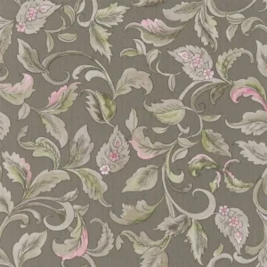 brown botanical wallpaper from designers guild