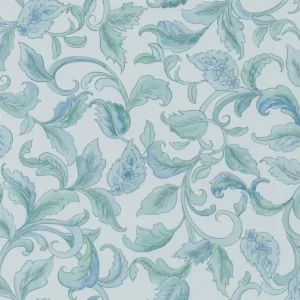 blue botanical wallpaper from designers guild