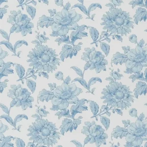 blue botanical wallpaper from designers guild