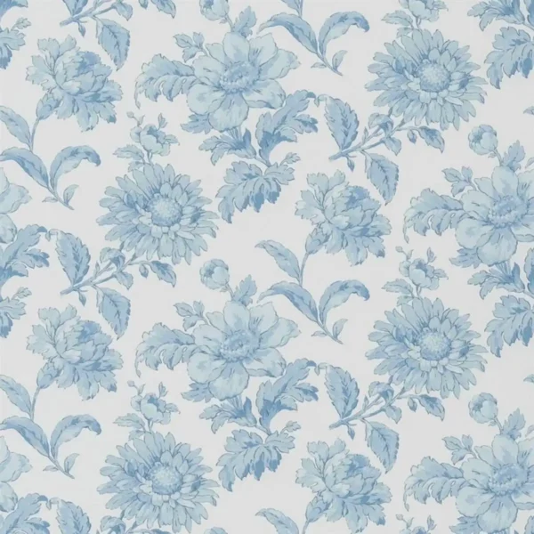 blue botanical wallpaper from designers guild