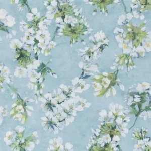 blue botanical wallpaper from designers guild