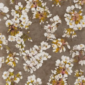 brown botanical wallpaper from designers guild