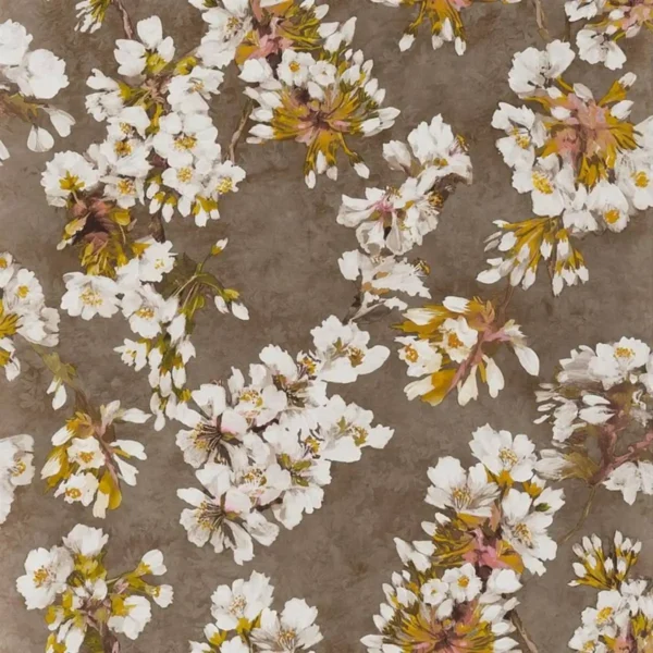 brown botanical wallpaper from designers guild