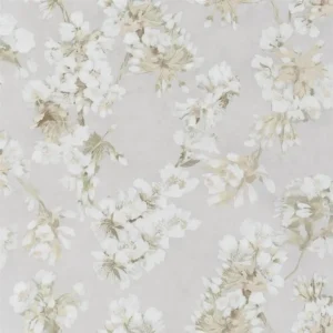 white botanical wallpaper from designers guild