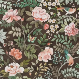 green animal wallpaper from designers guild