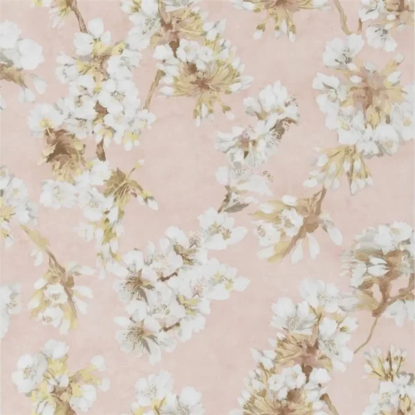 Fleur D'assam Wallpaper - Cameo by pink botanical wallpaper from designers guild