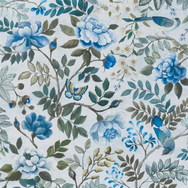 Porcelaine De Chine Wallpaper - Porcelain by blue animal wallpaper from designers guild