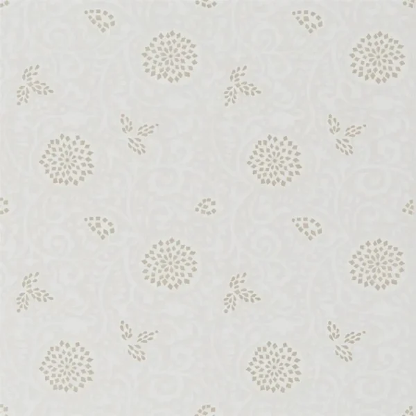 Shaqui Wallpaper - Pearl by neutral botanical wallpaper from designers guild