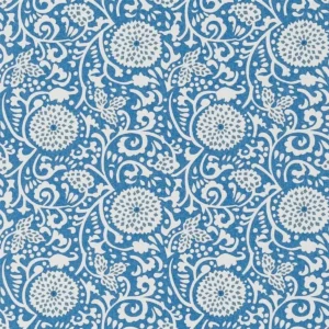 blue botanical wallpaper from designers guild