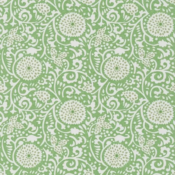 Shaqui Wallpaper - Emerald by green botanical wallpaper from designers guild