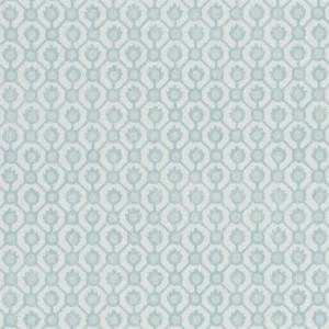 blue geometric wallpaper from designers guild