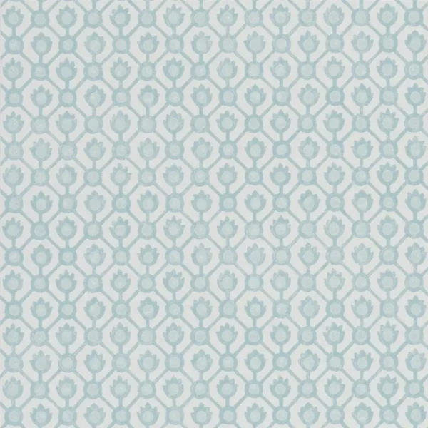 Jaal Wallpaper - Eau de Nil by blue geometric wallpaper from designers guild