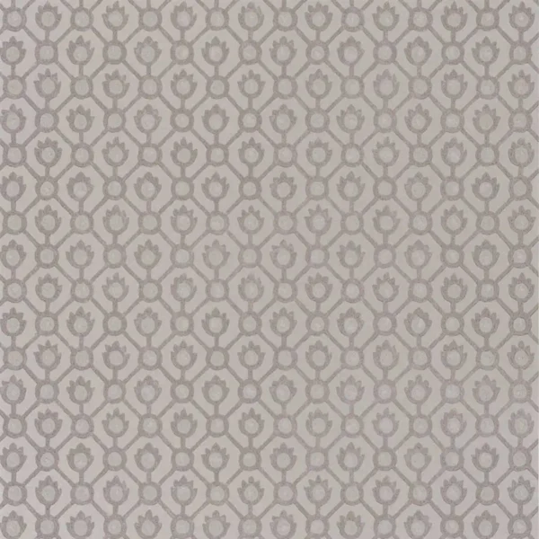 Jaal Wallpaper - Stone by black-grey geometric wallpaper from designers guild