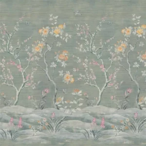 green botanical wallpaper from designers guild