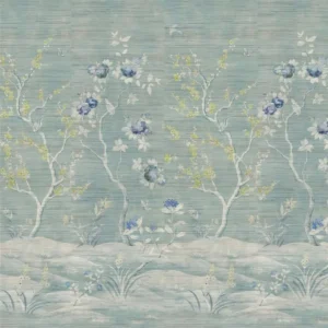 blue botanical wallpaper from designers guild