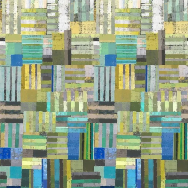 multicolour geometric wallpaper from designers guild