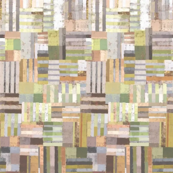 multicolour geometric wallpaper from designers guild