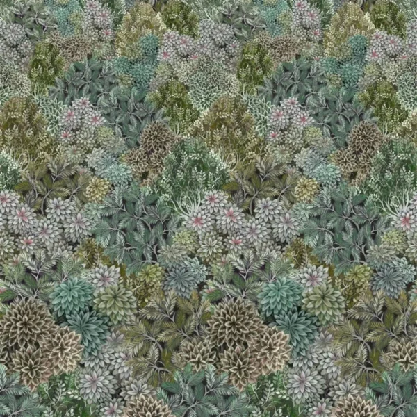 green botanical wallpaper from designers guild