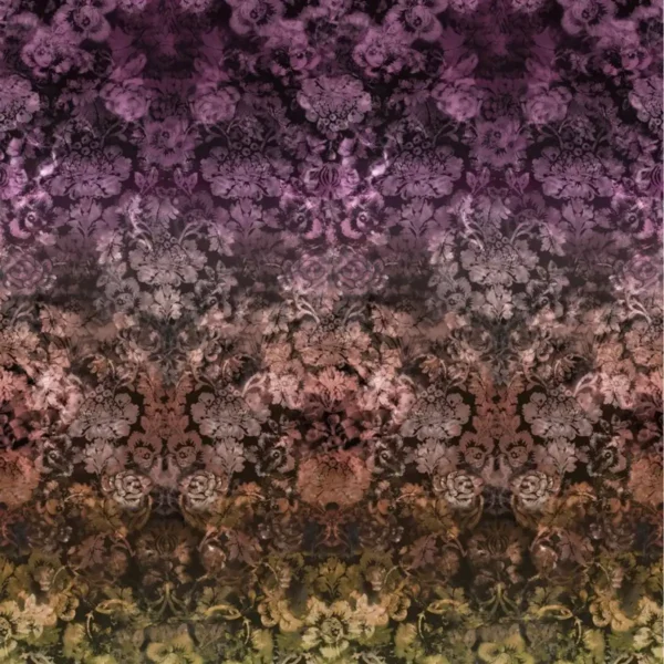 Tarbana Damask Wallcovering - Amethyst by purple botanical wallpaper from designers guild