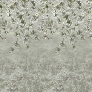 black-grey botanical wallpaper from designers guild