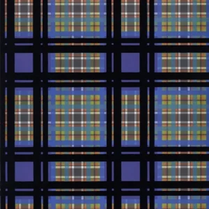 blue geometric wallpaper from designers guild