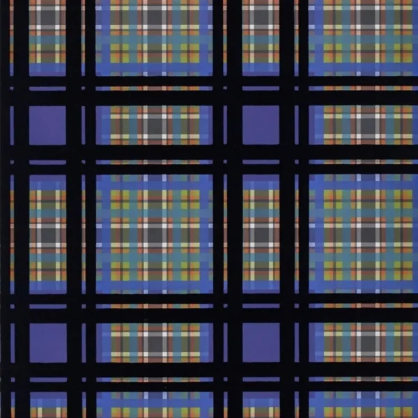 Chennai Wallcovering - Cobalt by blue geometric wallpaper from designers guild