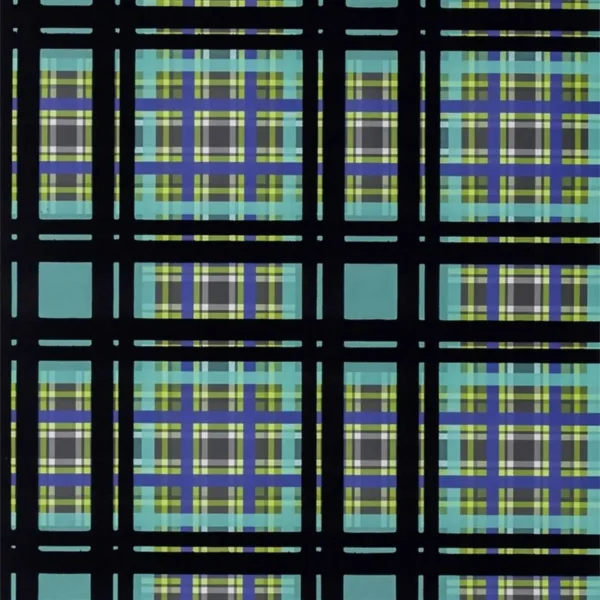 Chennai Wallcovering - Azure by green geometric wallpaper from designers guild