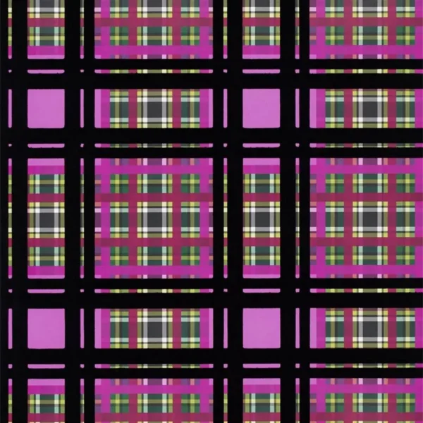 Chennai Wallcovering - Fuchsia by multicolour geometric wallpaper from designers guild