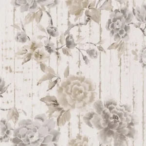 white botanical wallpaper from designers guild