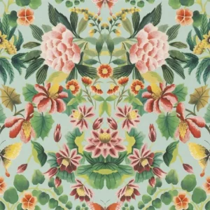 multicolour botanical wallpaper from designers guild