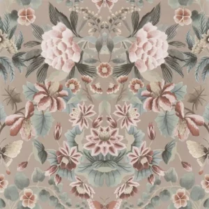 black-grey botanical wallpaper from designers guild