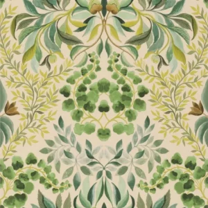 green botanical wallpaper from designers guild