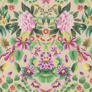 multicolour botanical wallpaper from designers guild