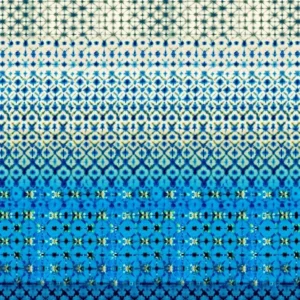 blue geometric wallpaper from designers guild